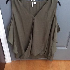 Army green blouse